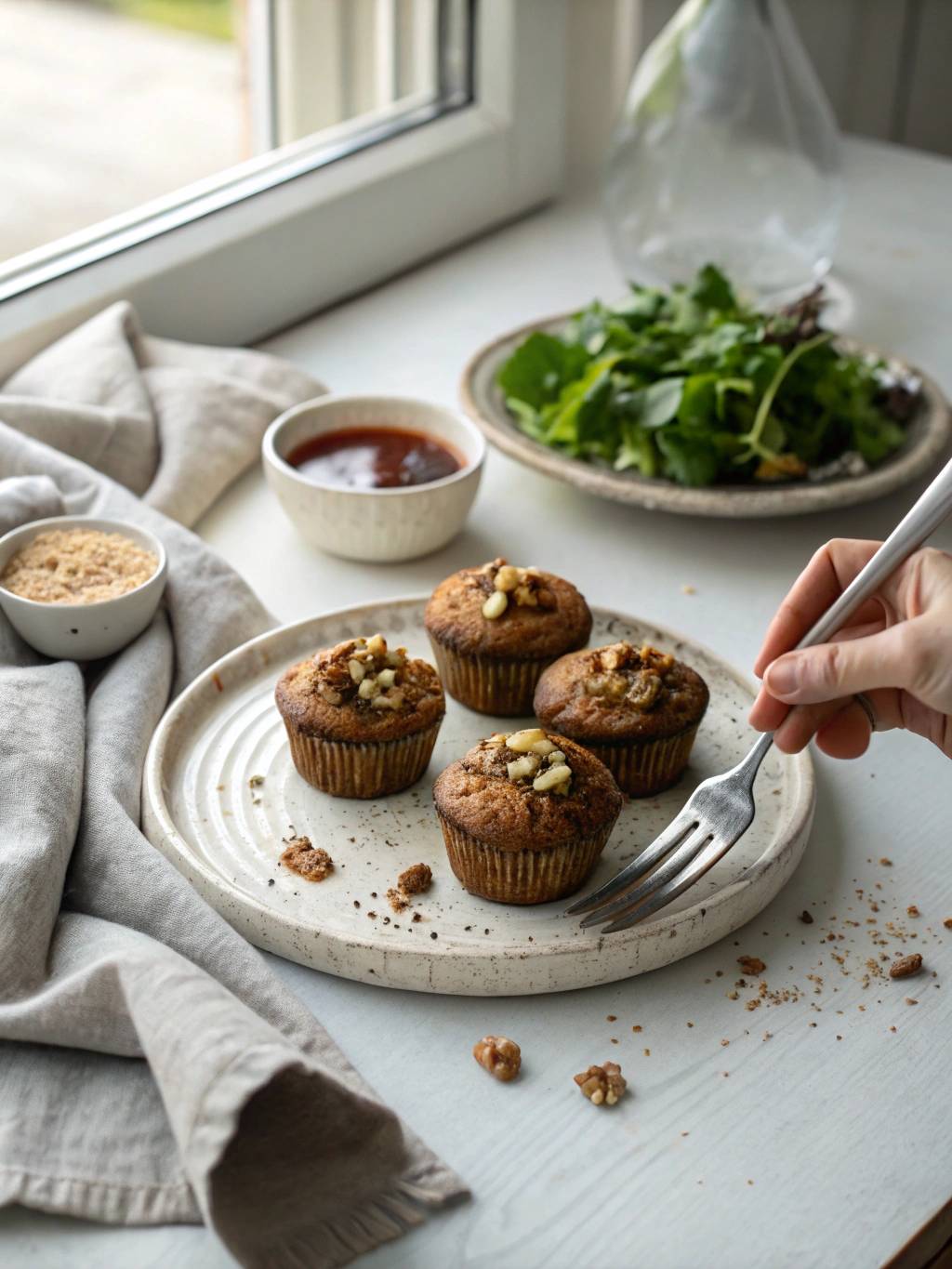 Earl Grey Bananen-Chocolademuffins serving suggestion