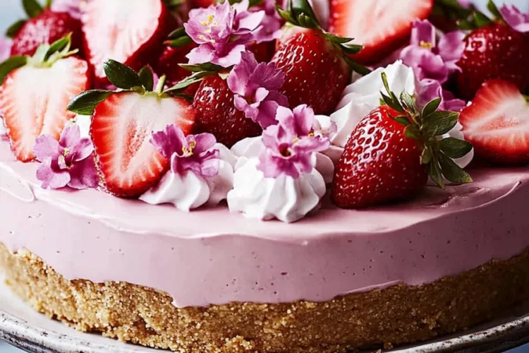 No-Bake Strawberry Cheesecake Tart