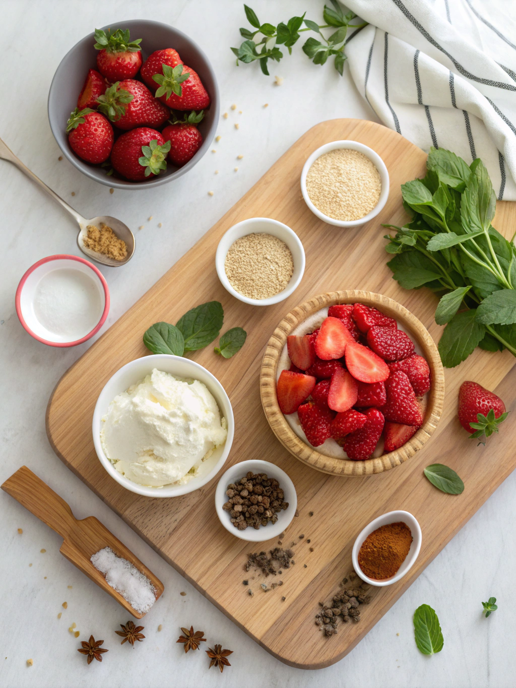 No-Bake Strawberry Cheesecake Tart ingrediënten