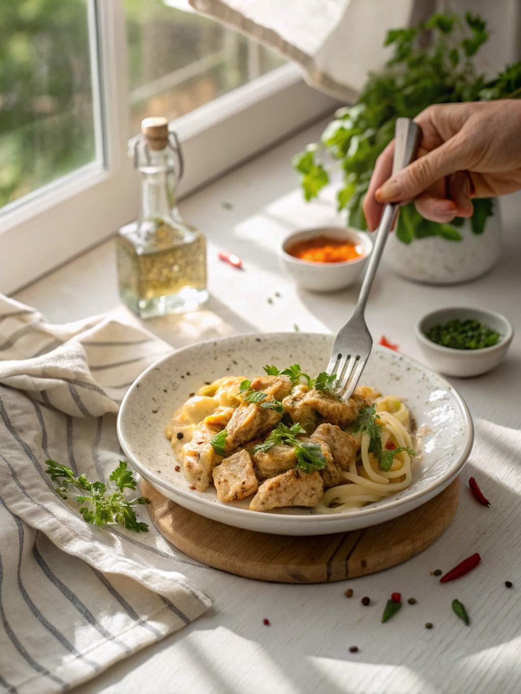 hähnchengeschnetzeltes rezept serving suggestion