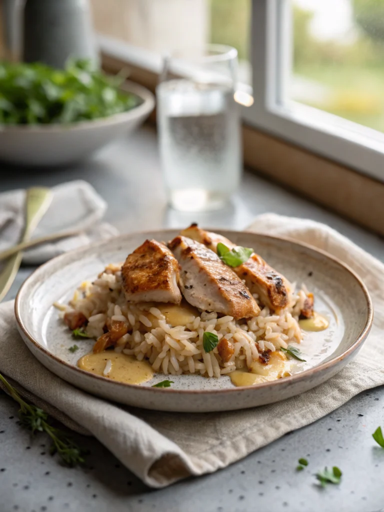 rezept mit hähnchen und reis