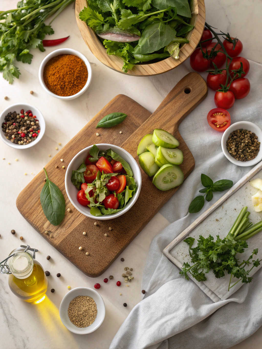 vegetarisches mittagessen ingredients