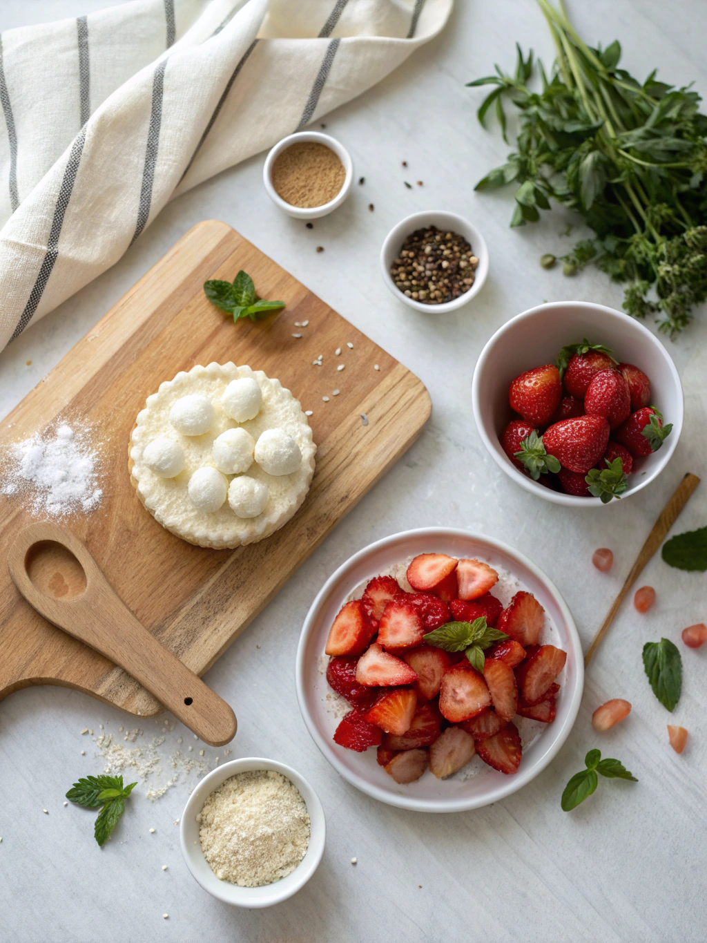 Aardbei Raffaello Taart ingredients