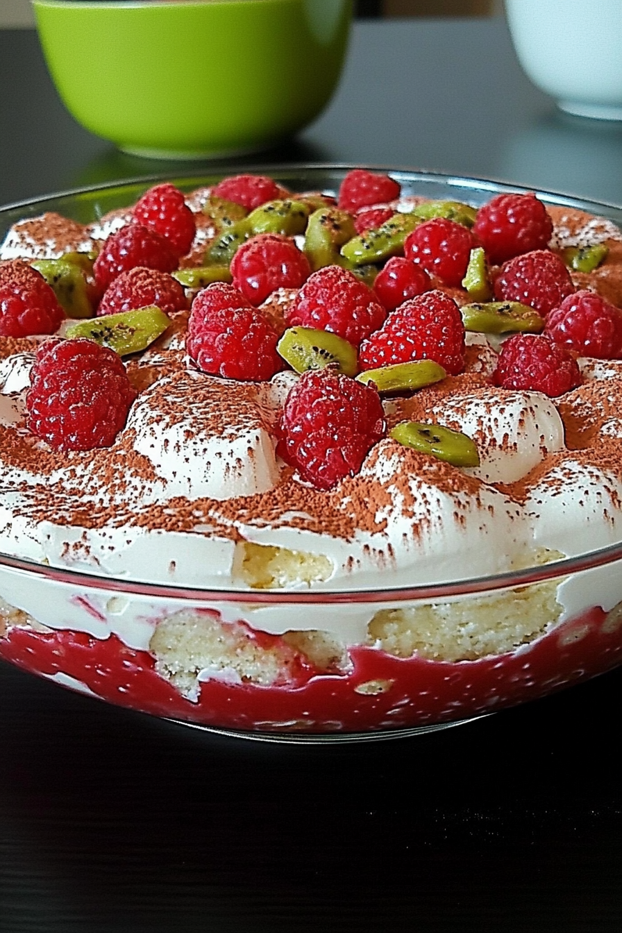 Aardbeien Tiramisu Final Dish Presentation