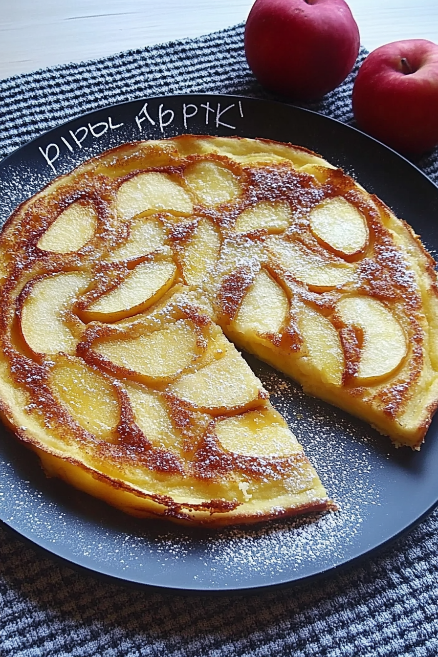 Apfelpfannkuchen Rezept Final Dish Presentation