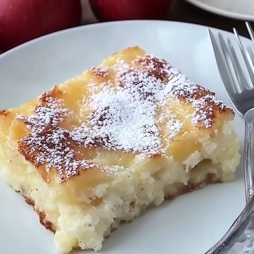 Apfelpudding-Schnitten