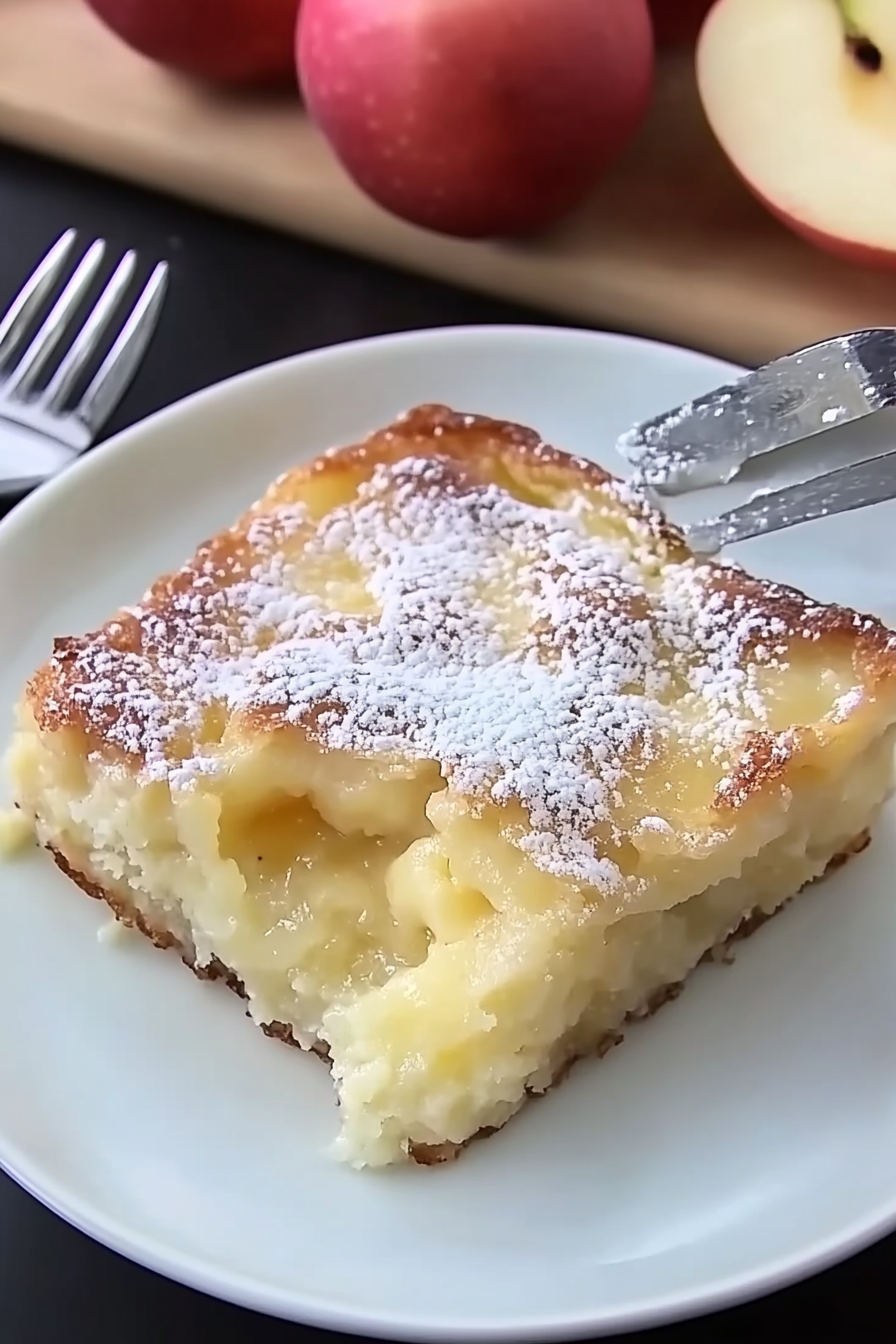 Apfelpudding-Schnitten Final Dish Presentation