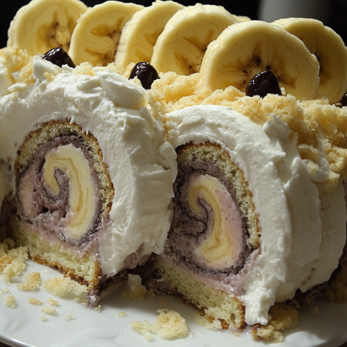 Bananensplit Rolle Rezept