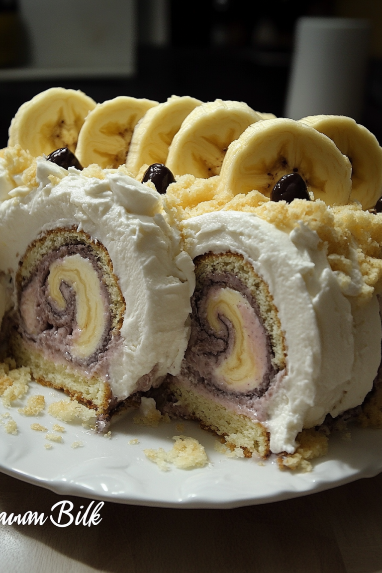 Bananensplit Rolle Rezept