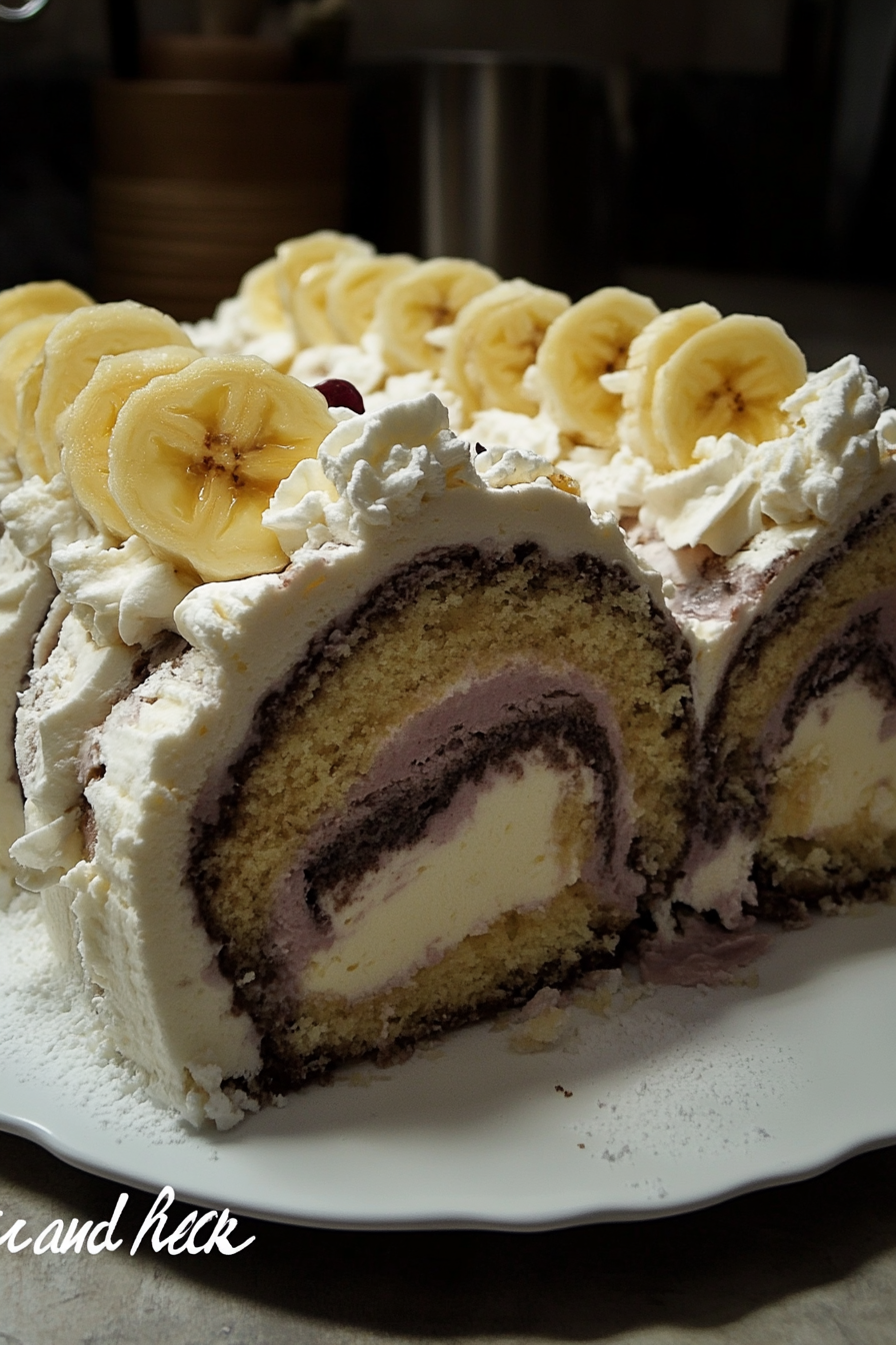 Bananensplit Rolle Rezept Final Dish Presentation