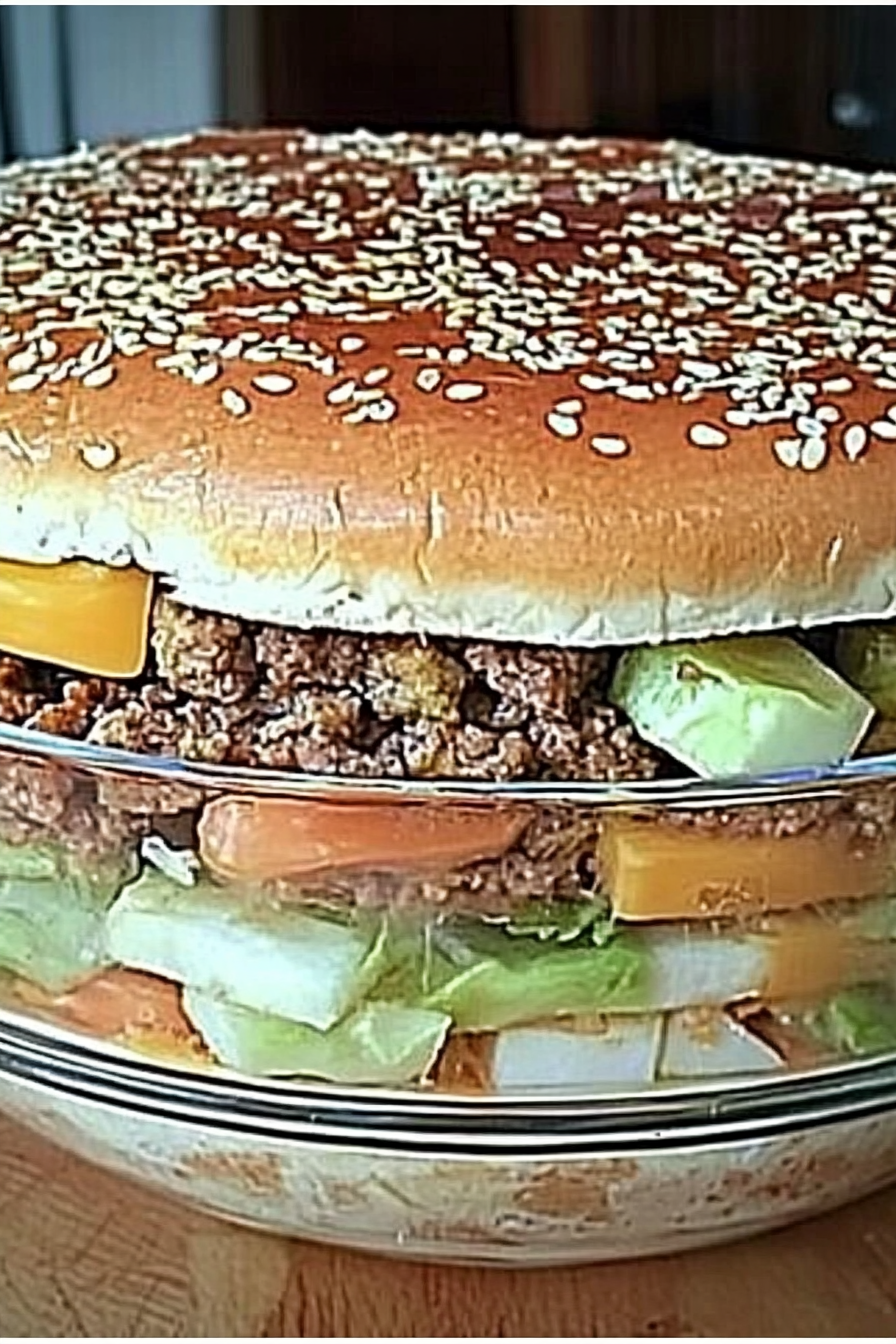 Big Mac Schichtsalat Final Dish Presentation