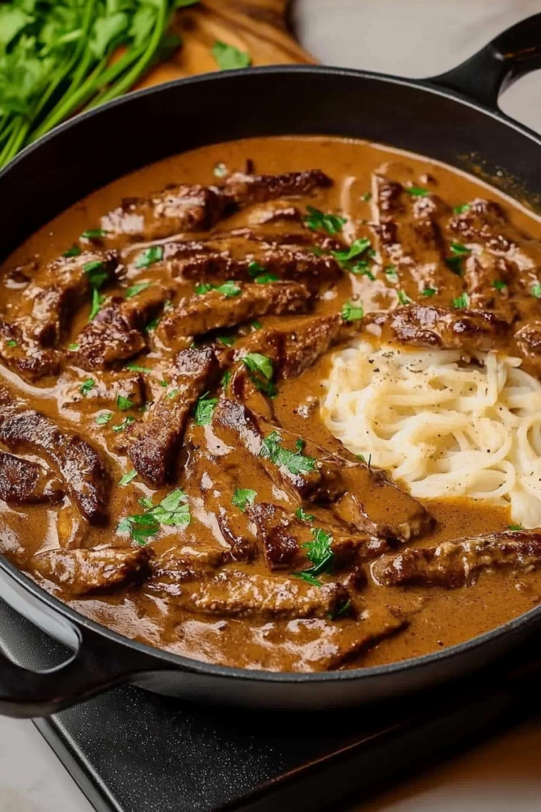 Boeuf Stroganoff recept