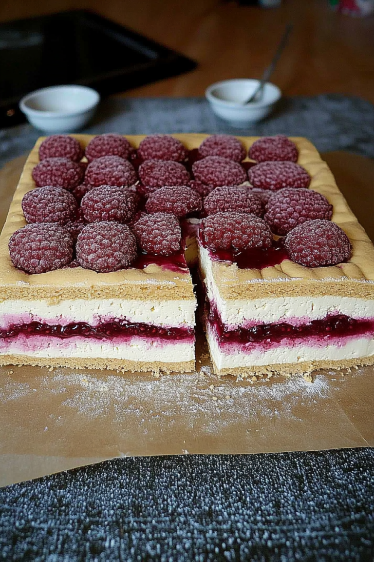 Butterkeks-Himbeer-Kuchen