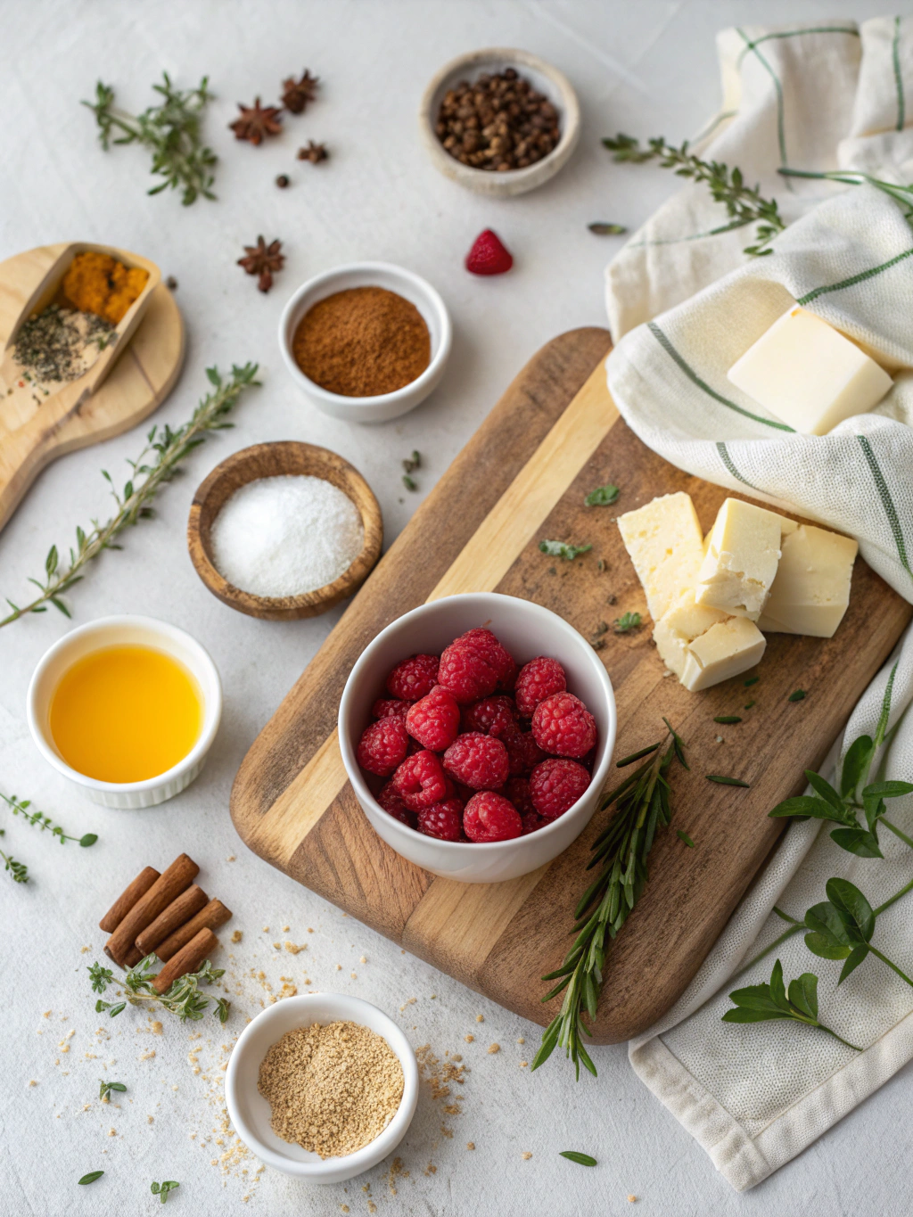 Butterkeks-Himbeer-Kuchen ingredients
