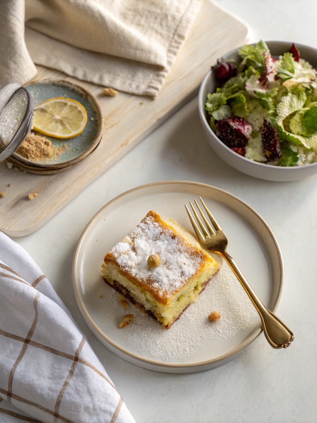 Cremiger Kuchen serving suggestion