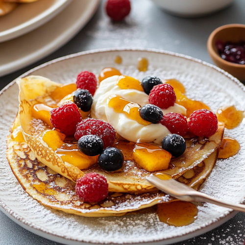 Crepes met fruit
