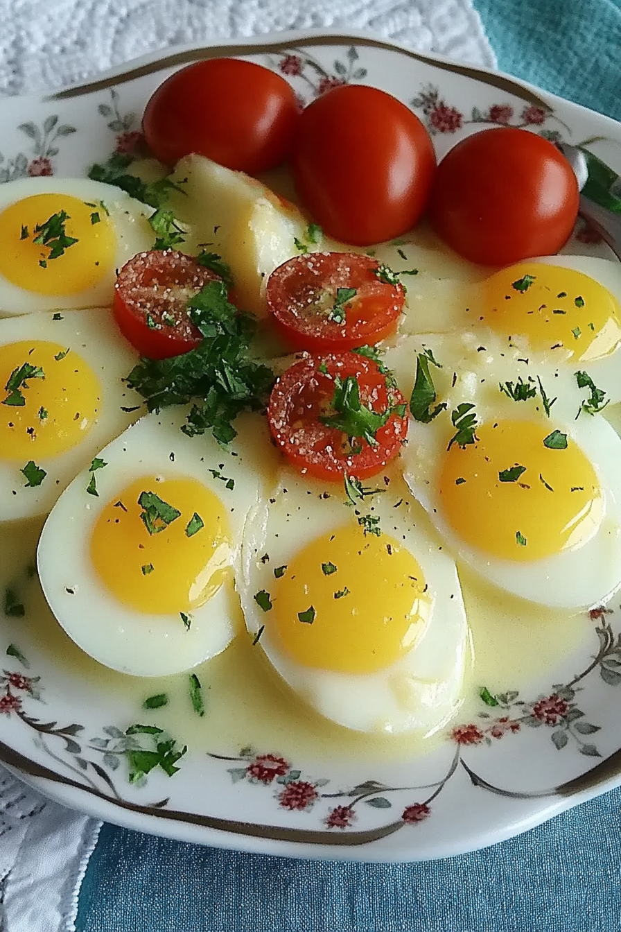 Eier in Senfsauce Final Dish Presentation