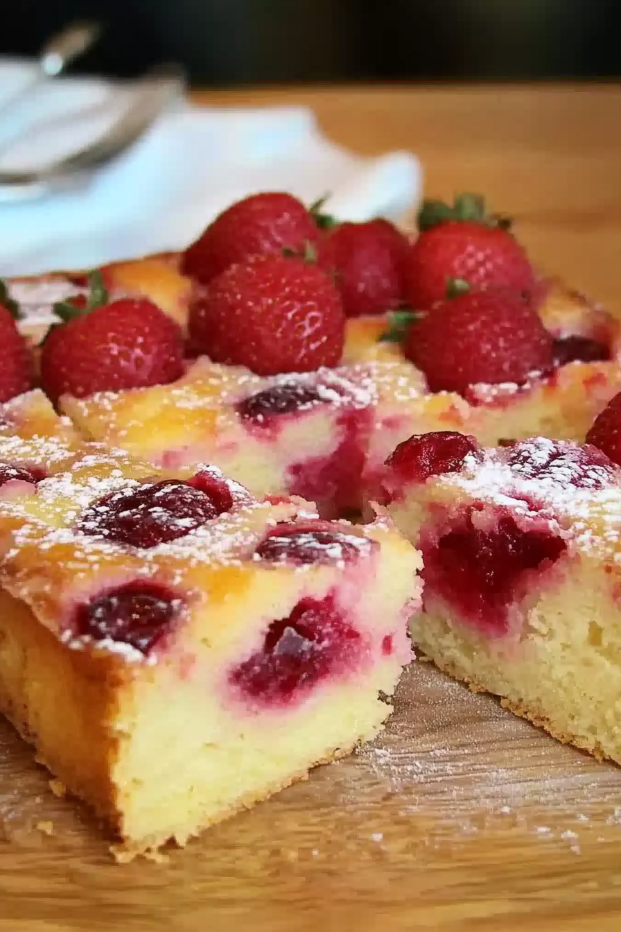 Erdbeer Biskuitkuchen Final Dish Presentation