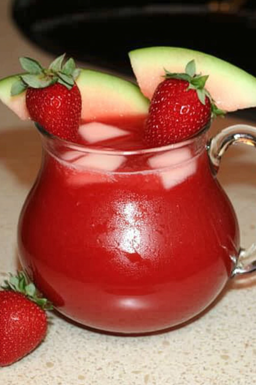 Erdbeer-Bowle mit Melone Final Dish Presentation