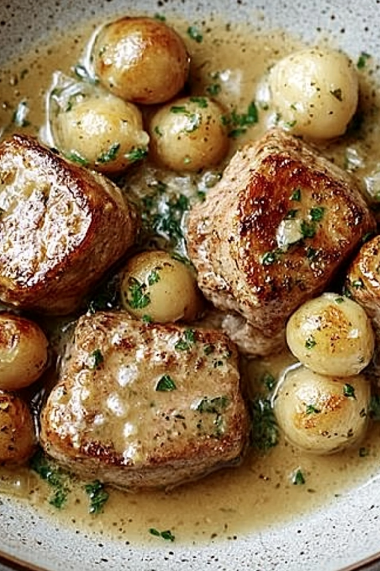 Filetbraten met senfsaus