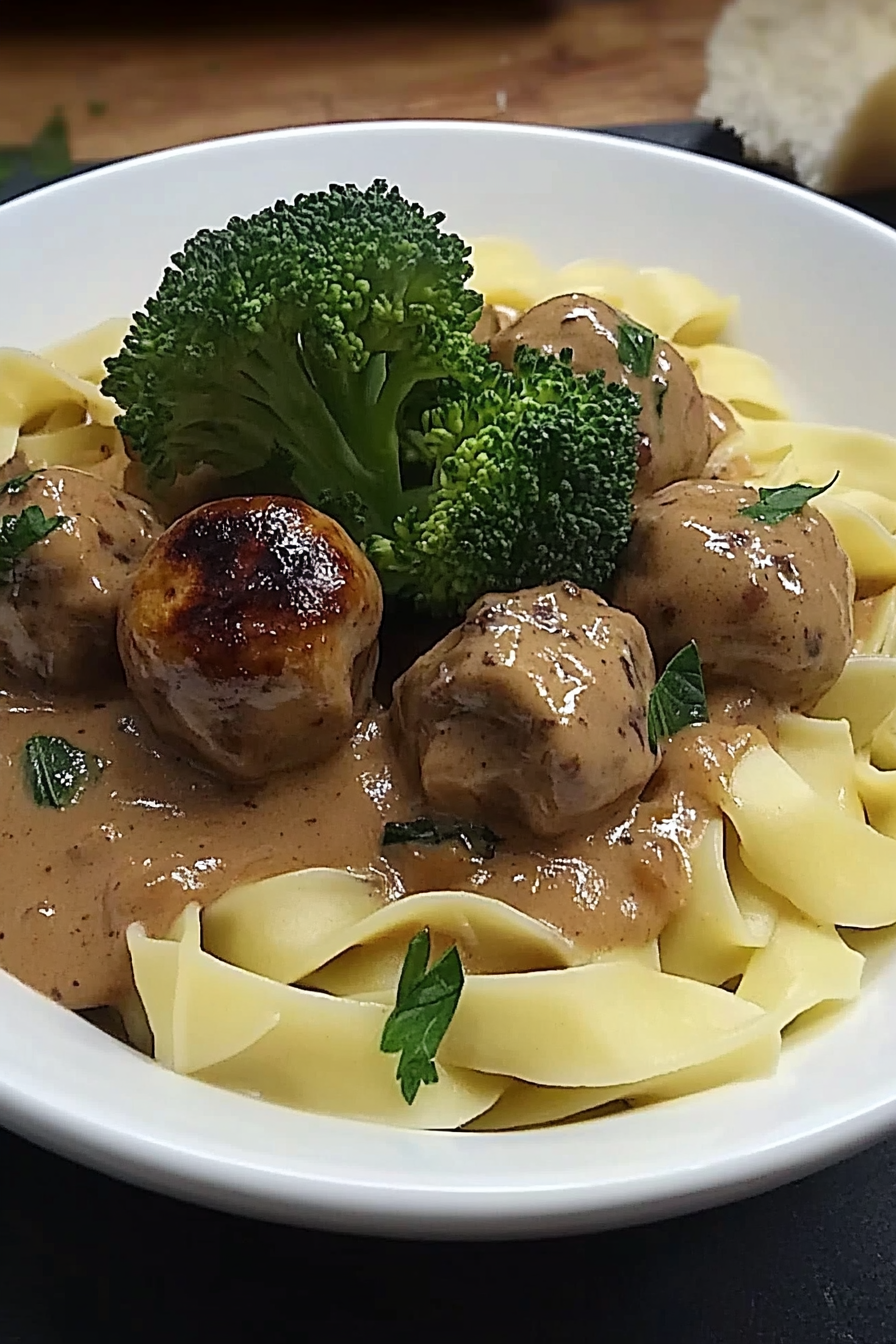 Fleischbällchen Stroganoff Final Dish Presentation