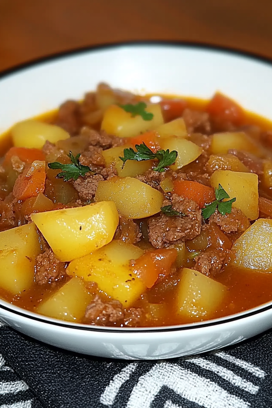 Gehakt Groentestoofpot Recept Final Dish Presentation