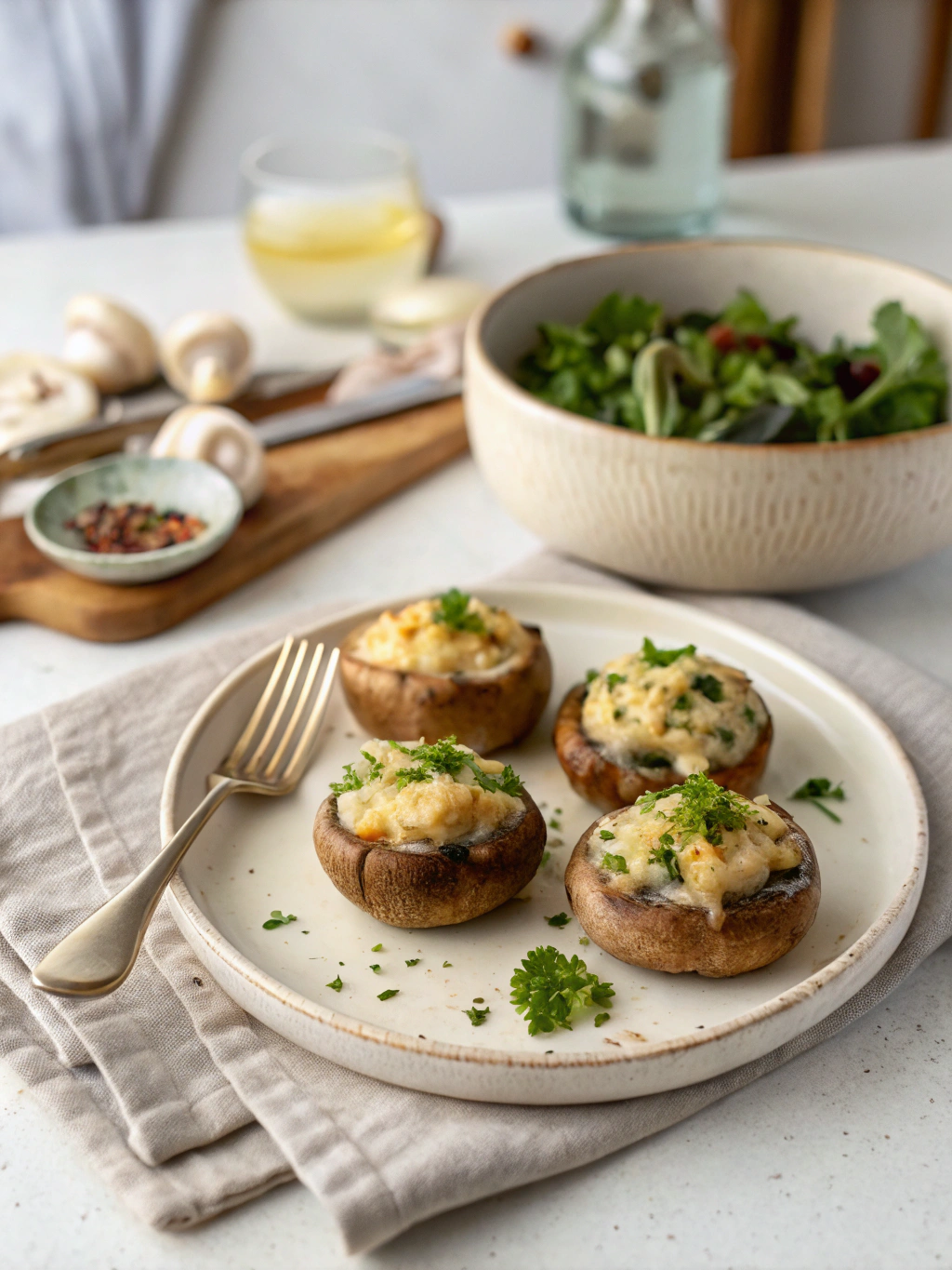 Gevulde Champignons serving suggestion