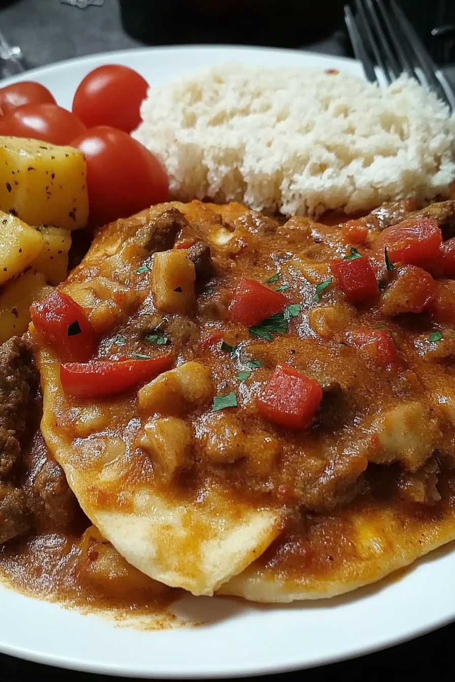 Gyros met Metaxa Saus Final Dish Presentation