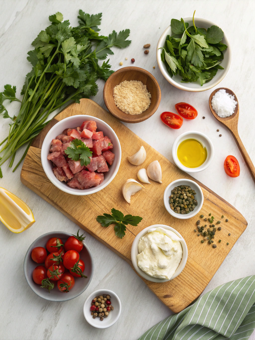 Gyrosauflauf met Knoflook ingredients