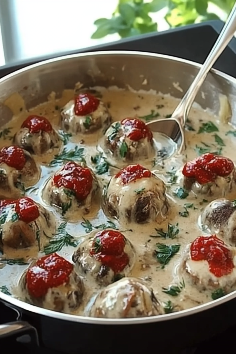Hackbällchen Champignon-Rahmsauce