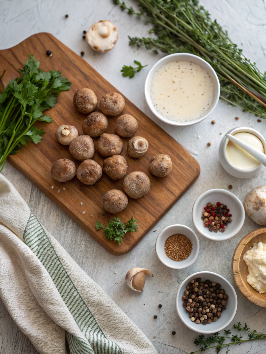 Hackbällchen Champignon-Rahmsauce ingredients
