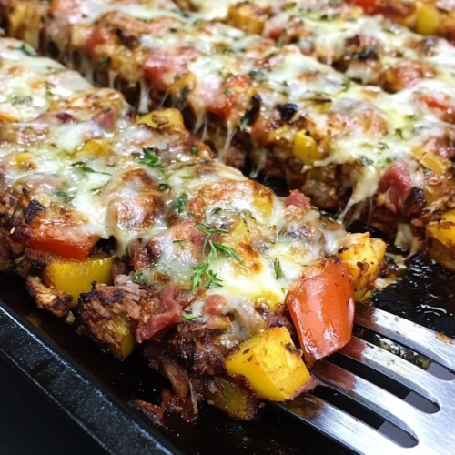 Hackfleisch und Gemüse aus dem Ofen