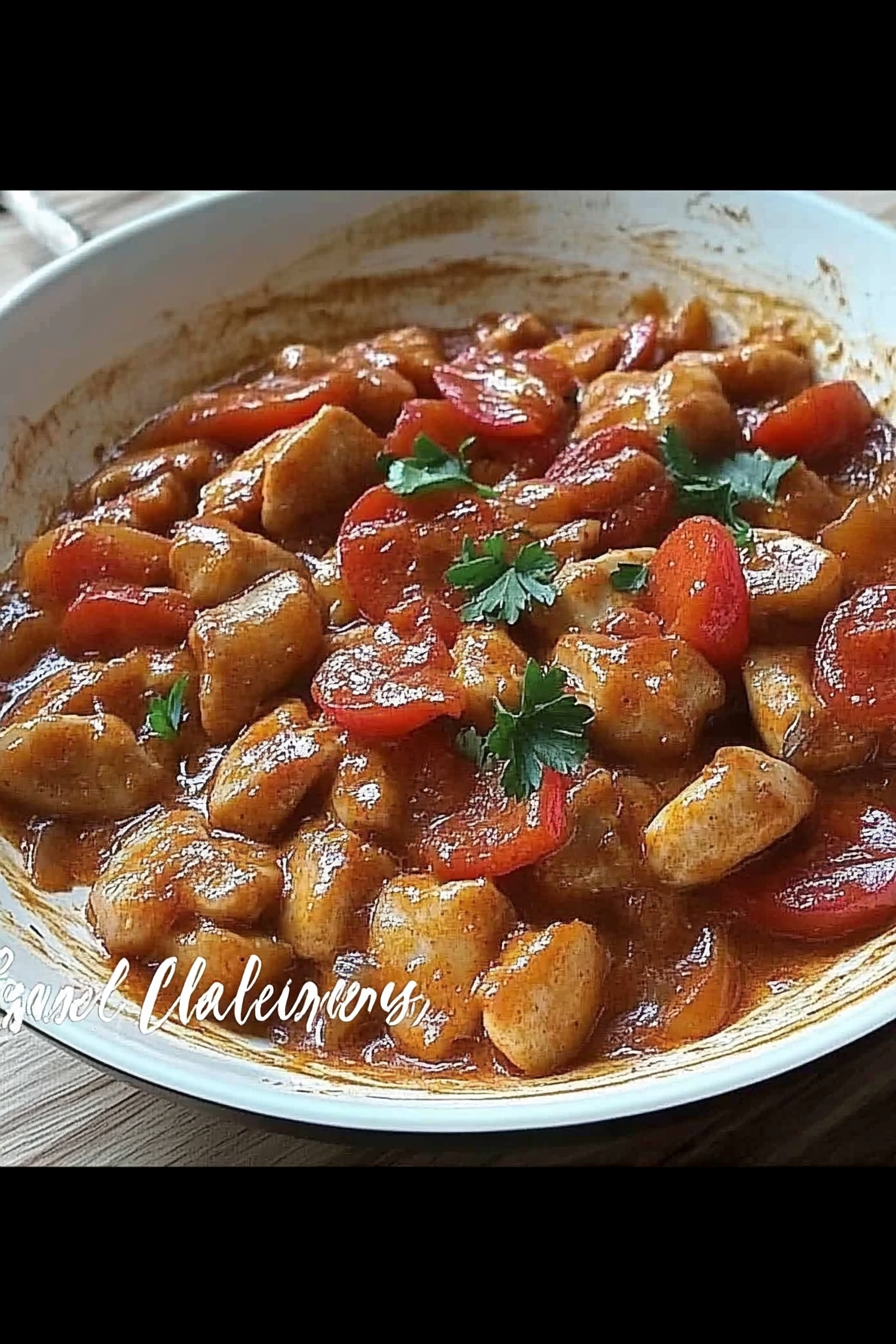 Hähnchengeschnetzeltes recept Final Dish Presentation