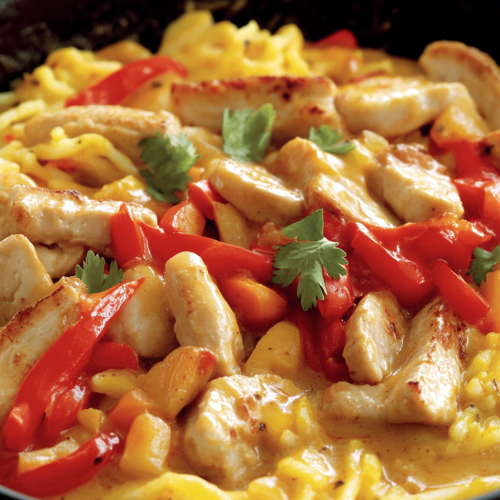 Hanchengeschnetzeltes met rijst