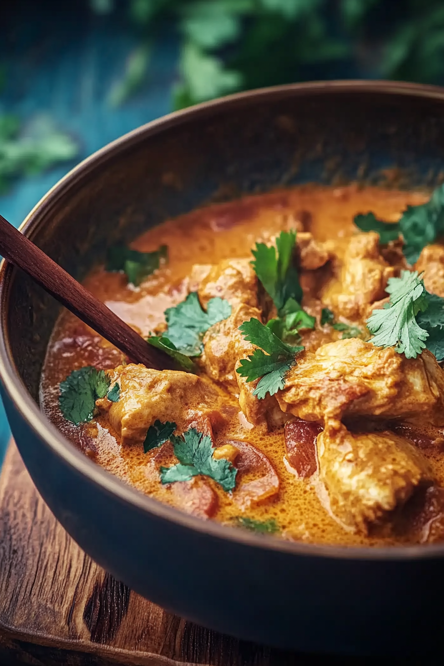 Indisches Butter Chicken Recept Final Dish Presentation