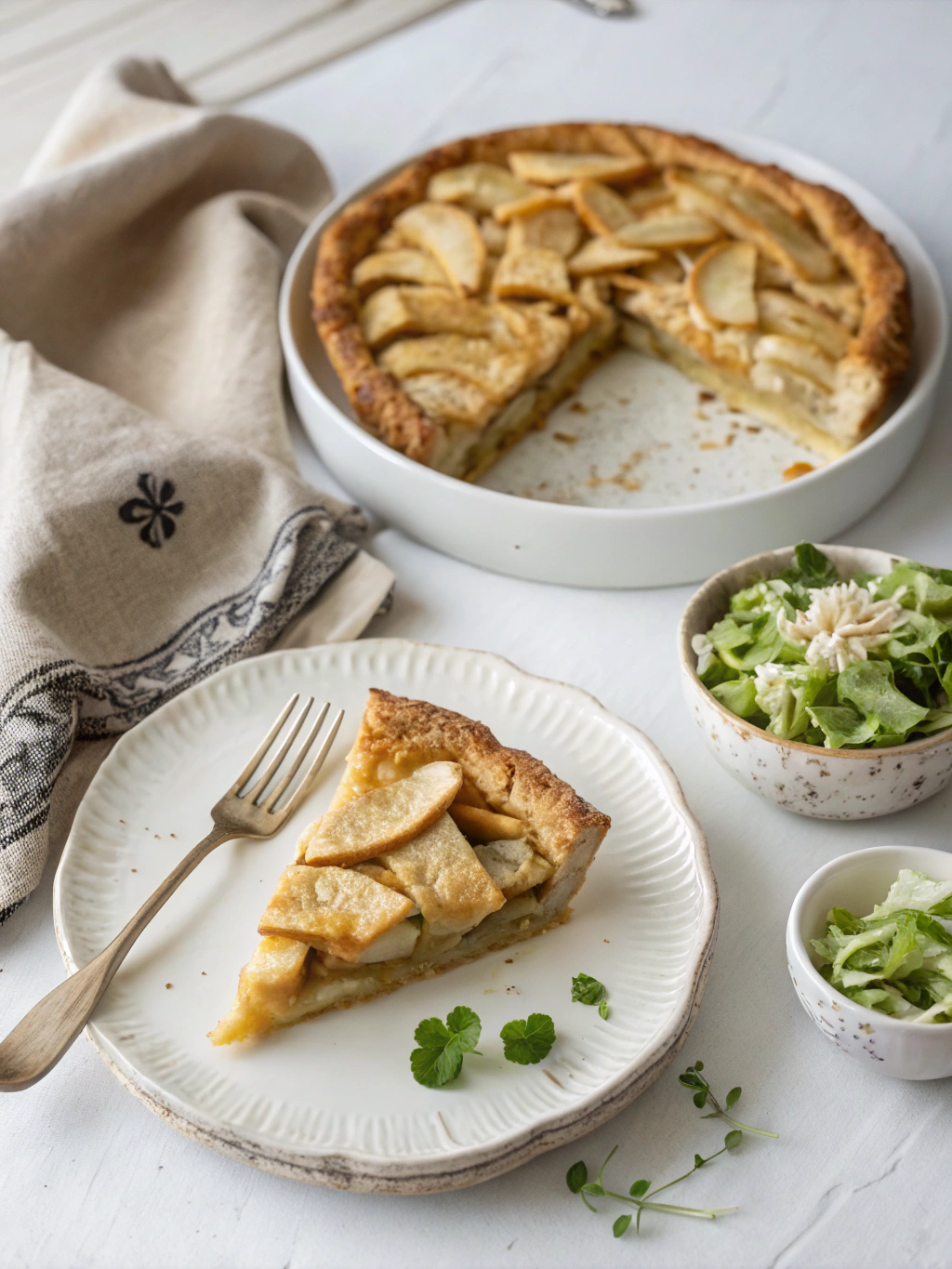 Italiaanse appeltaart serving suggestion