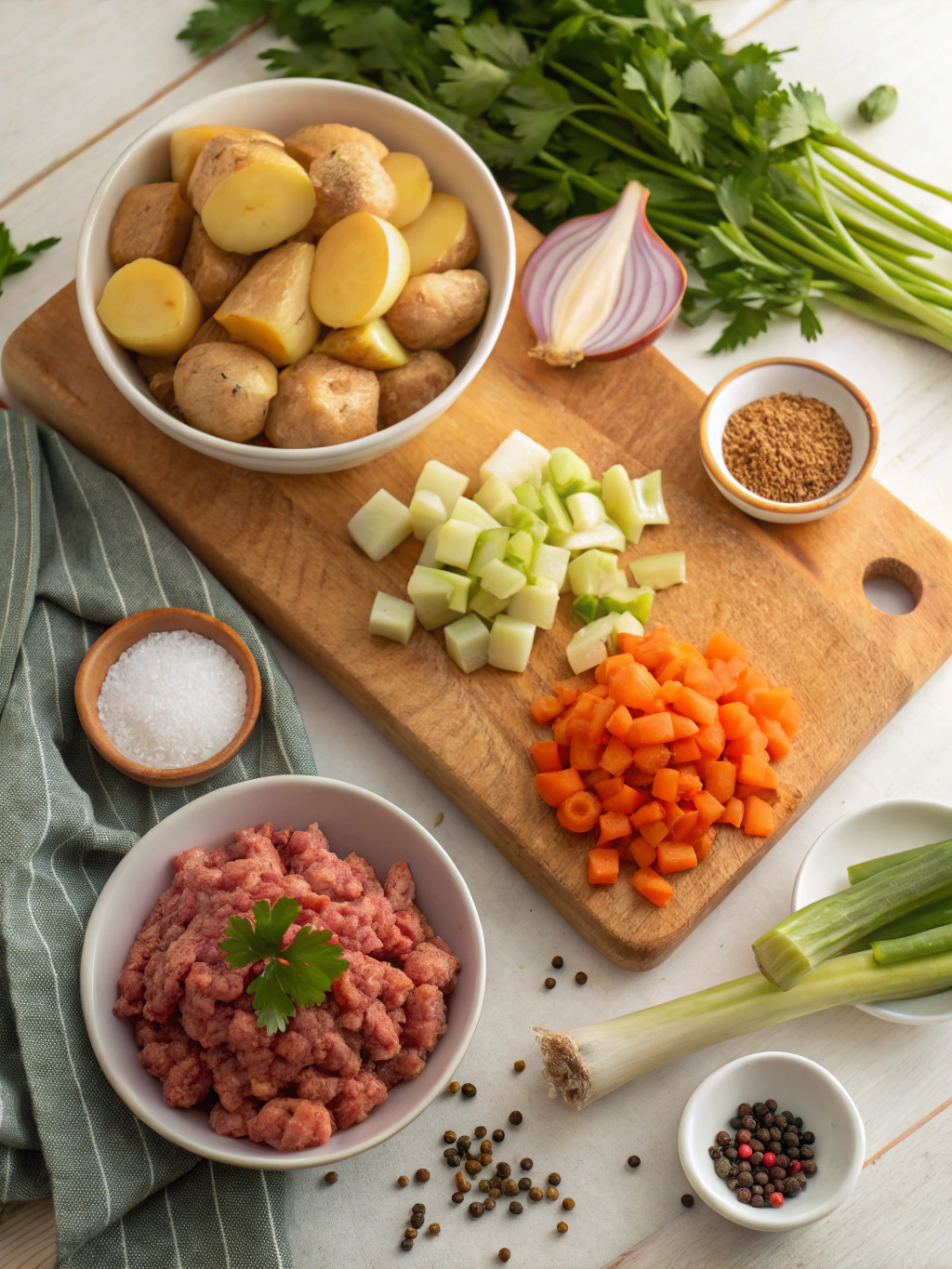 Kartoffel-Hackfleisch-Topf ingredients