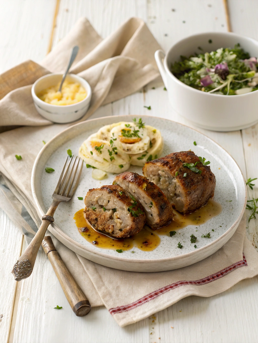 Lamm Hackbraten serving suggestion