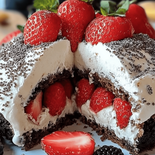 Maulwurfkuchen Aardbeien