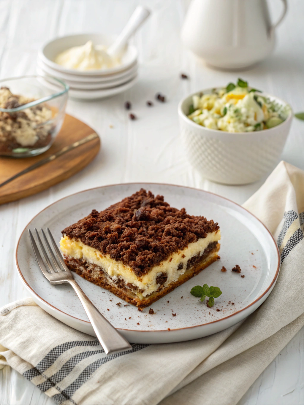 Maulwurfkuchen vom Blech serving suggestion