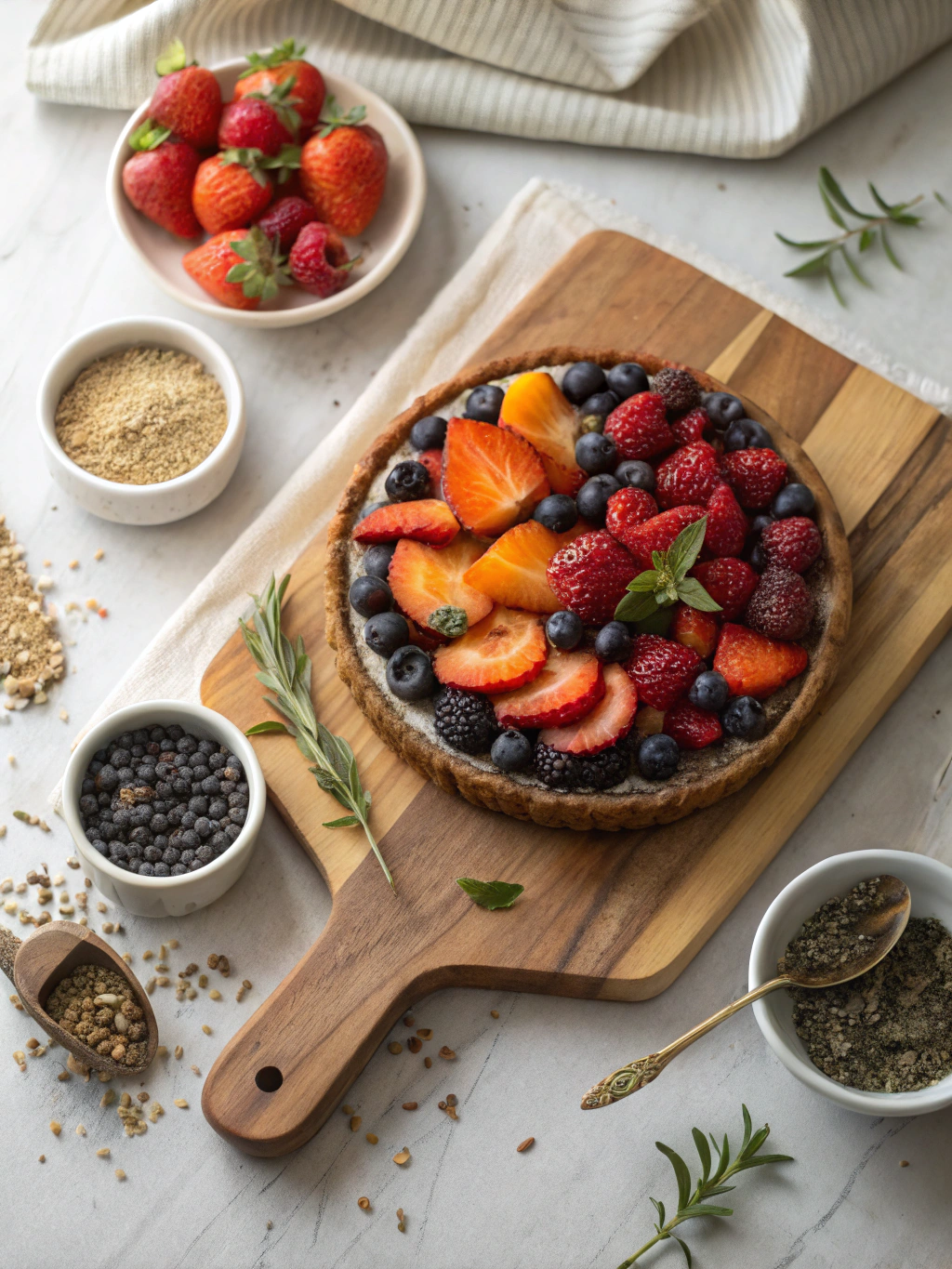 Mohntorte met Fruit ingredients