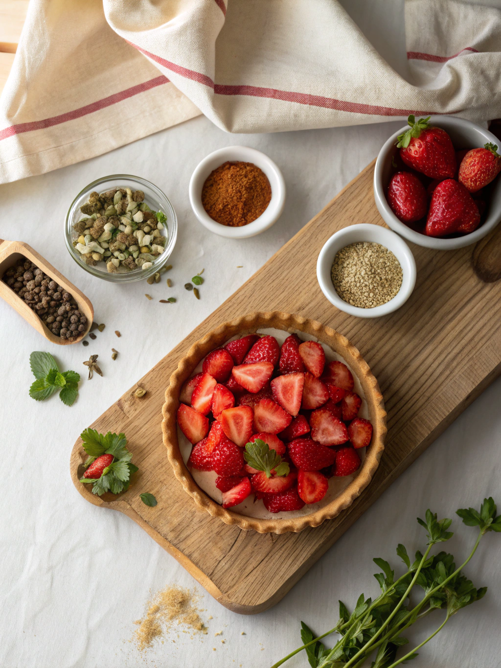 No-Bake Aardbei Kaastaart ingredients