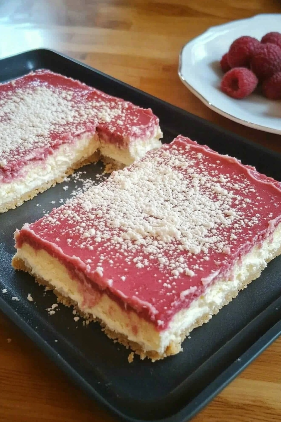 No-Bake Aardbeienkwarktaart Final Dish Presentation