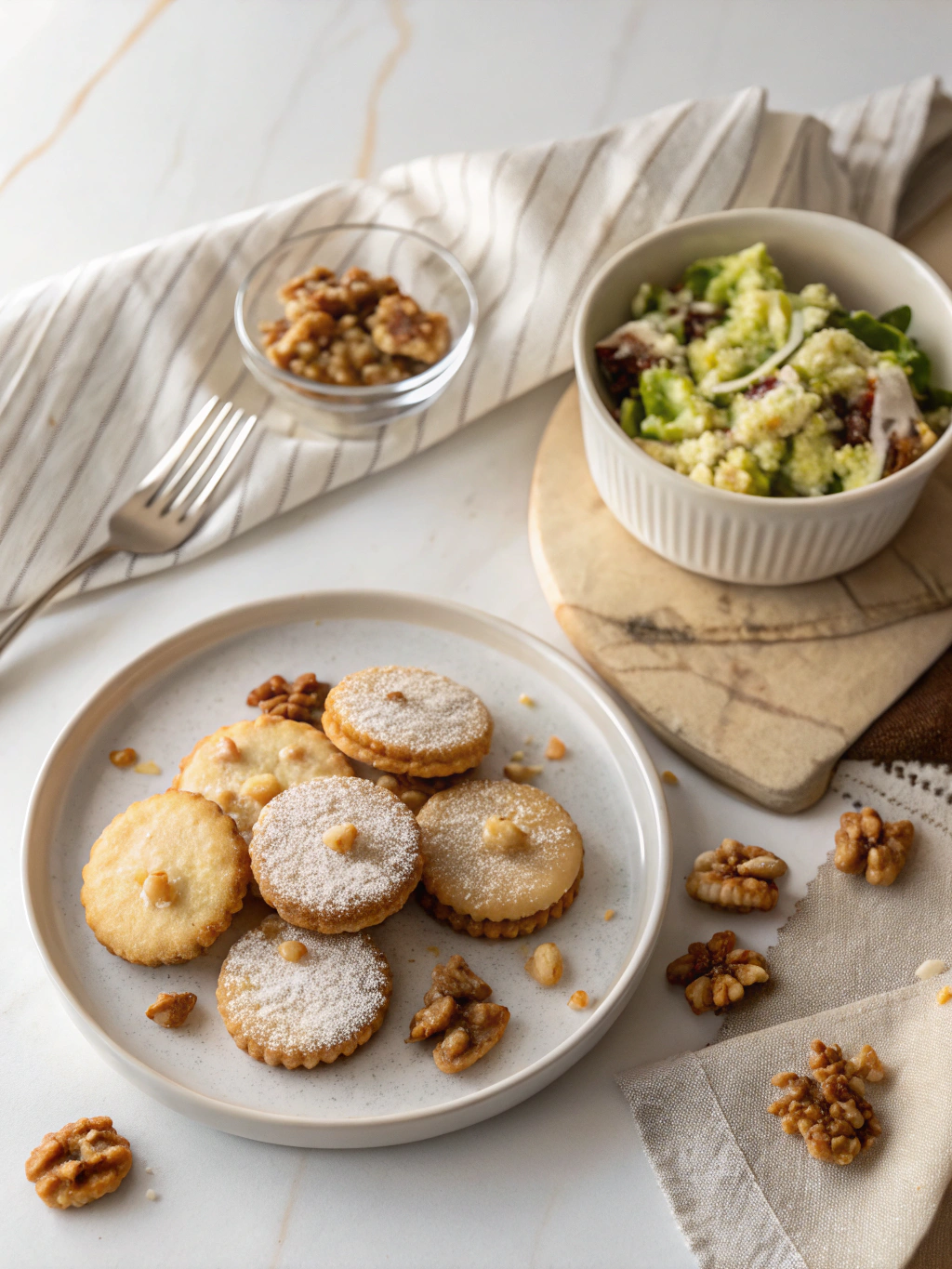 Nusskekse maken serving suggestion