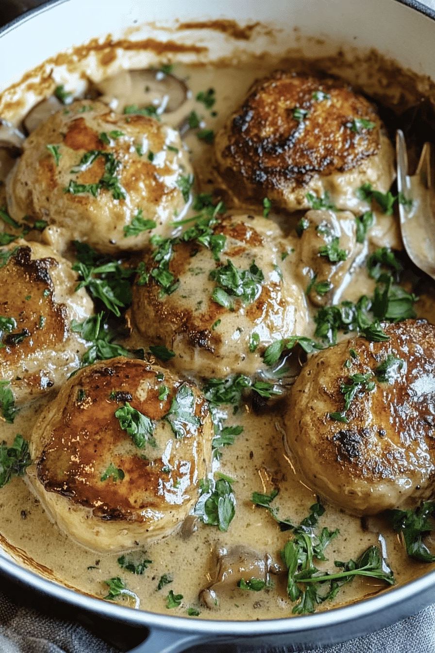 Ofenfrikadellen Champignon Final Dish Presentation