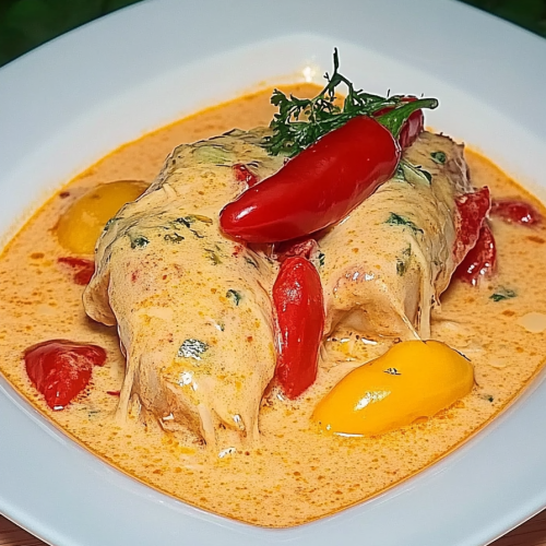 Paprika-Sahne-Hähnchen