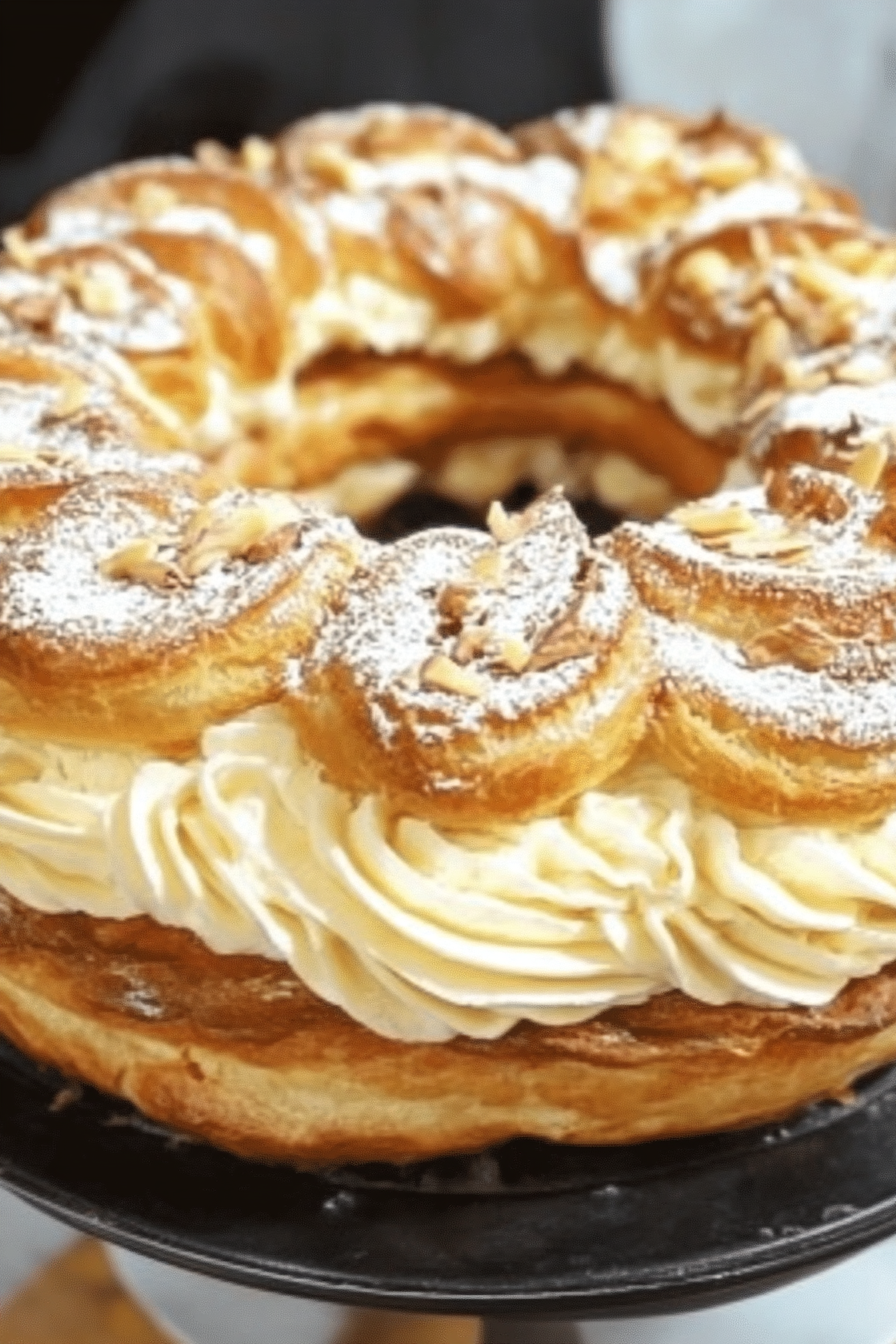 Paris-Brest recept Final Dish Presentation