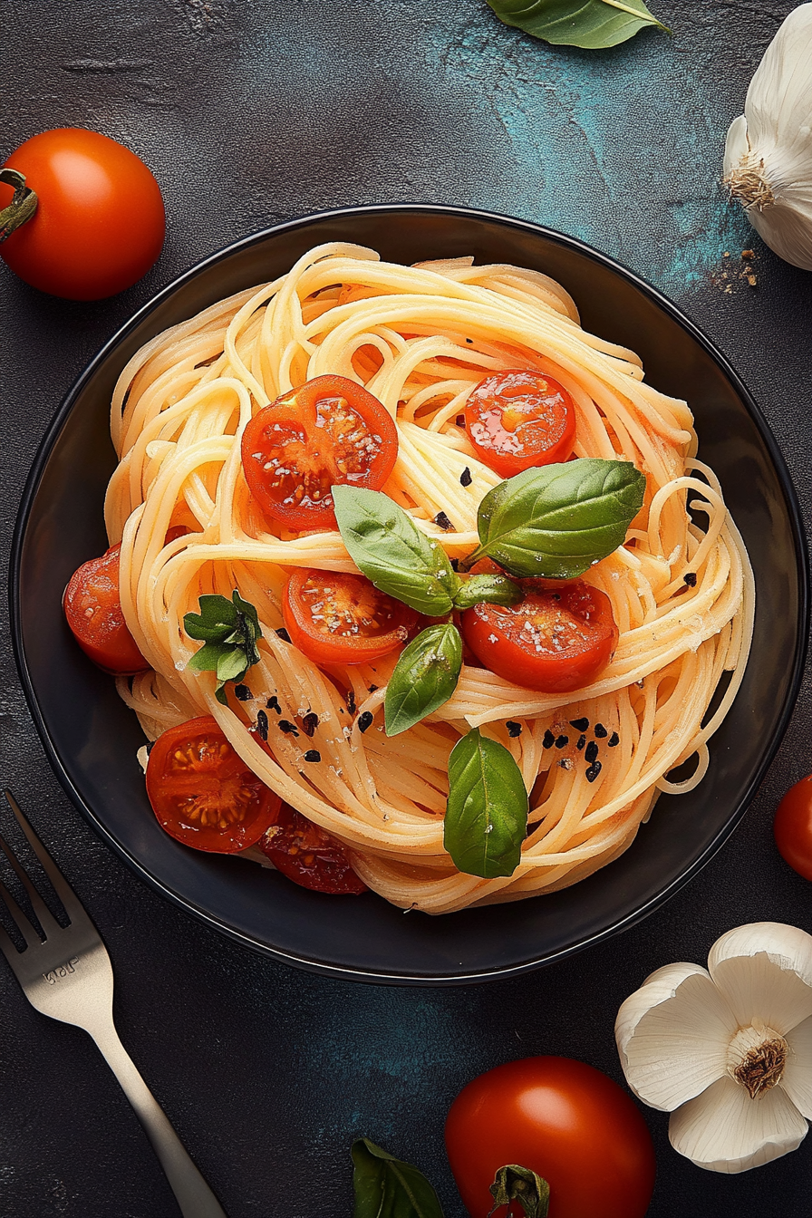 Perfecte Pasta met Tomatensaus Final Dish Presentation