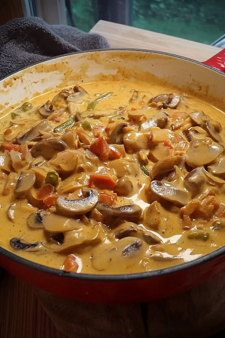 Pilzrahmsoße maken Final Dish Presentation