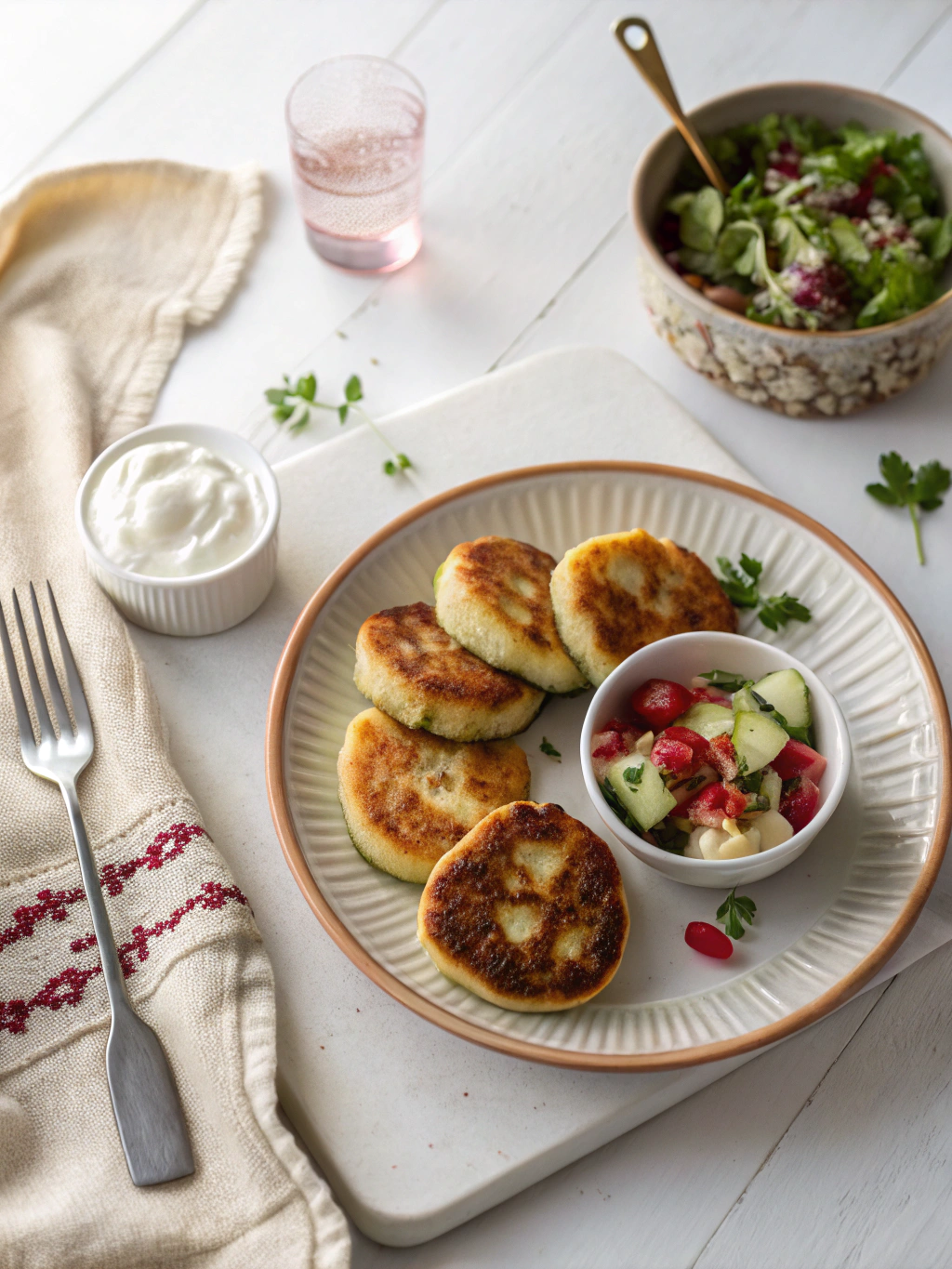 Quarkkeulchen zonder aardappelen serving suggestion